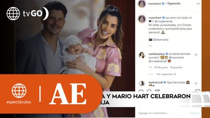 Korina Rivadeneira y Mario Hart celebraron el bautizo de su hija | América Espectáculos