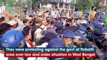 Police fire tear gas shells to disperse BJP workers protesting against West Bengal’s govt in Siliguri