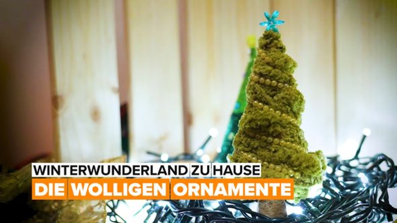 Winterdekor - wollornamente in zweifacher ausführung