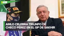 AMLO felicita a 'Checo' Pérez; cuando triunfa un mexicano, enaltece a nuestro país