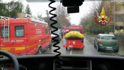 Maltempo nel Modenese, Vigili del Fuoco in azione a Nonantola -3- (07.12.20)