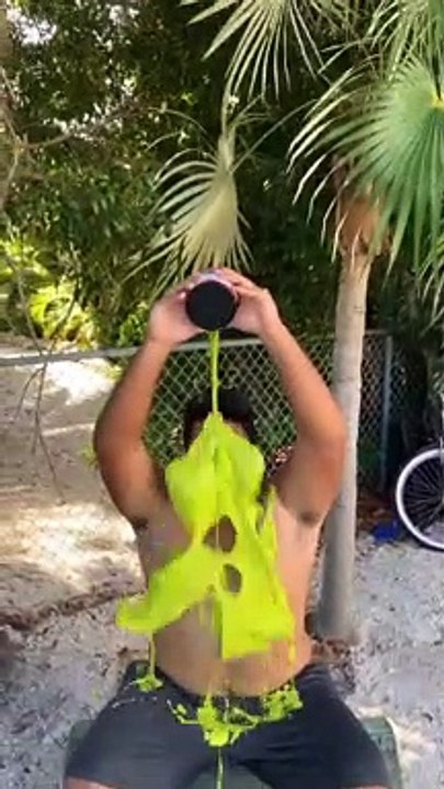 Man With Paint Turns into Shrek