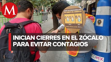 Instalan filtros sanitarios en Zócalo de CdMx; impiden paso a quienes no usan cubrebocas