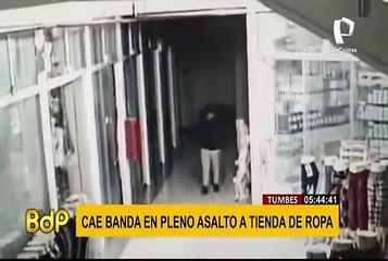 Caen ladrones cuando intentaban asaltar tienda de ropa en Tumbes