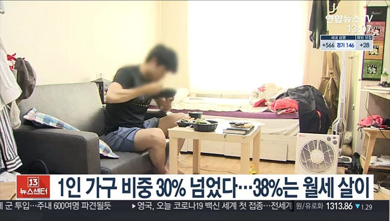 1인 가구 비중 30% 넘었다…38%는 월세 살이