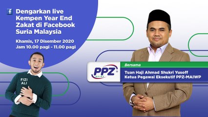 [LIVE] Kempen Year End Zakat bersama Fizi Ali dan Tuan Haji Ahmad Shukri Yusoff