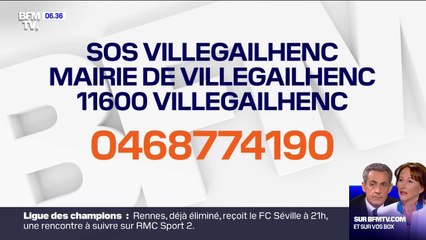 Inondations: le maire de Villegailhenc, dans l'Aude, lance un appel à l'aide