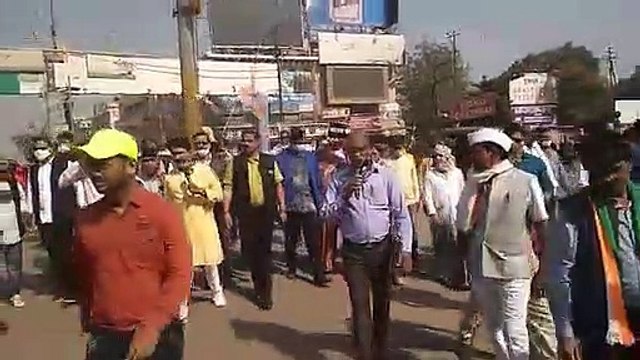 भिलाई में भारत बंद का दिखने लगा असर, किसान आंदोलन के समर्थन में कांग्रेसियों ने निकाली रैली