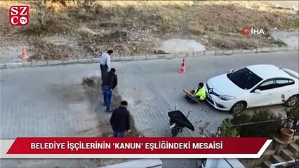 Belediye işçilerinin kanun eşliğindeki mesaisi