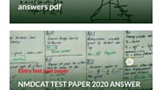 how to download  NMDCAT Test Paper 2020 Answer key