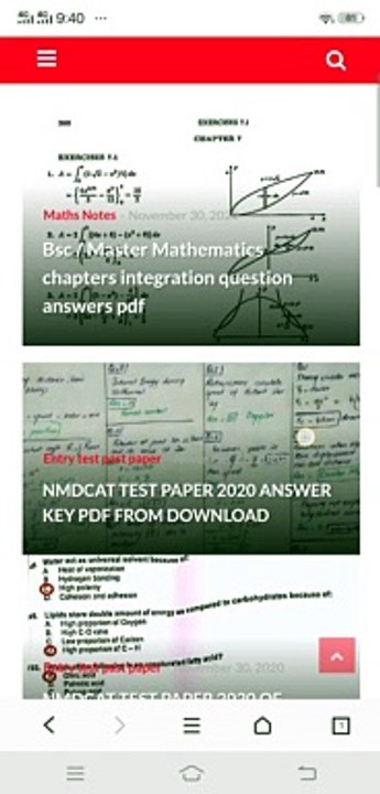 how to download  NMDCAT Test Paper 2020 Answer key