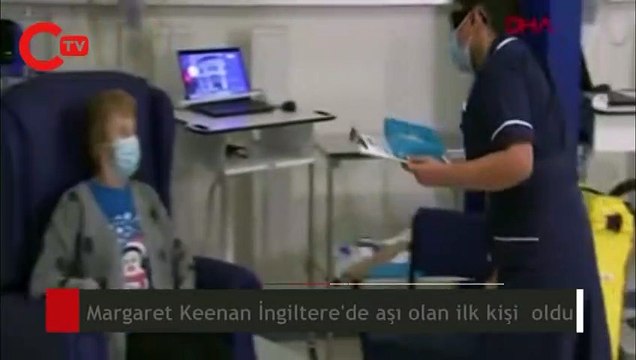 İngiltere'de Pfizer BioNTech koronavirüs aşısını vurulan ilk kişi Margaret Keenan oldu