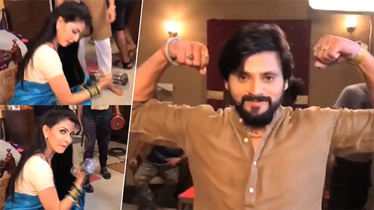 सुख म्हणजे नक्की काय असते' च्या सेट्सवर माधवी निमकर अशी करत आहे Muscle ट्रेनिंग