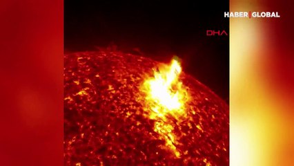 Güneş yüzeyindeki patlama böyle görüntülendi