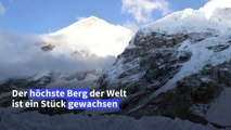 Mount Everest ist ein Stück gewachsen