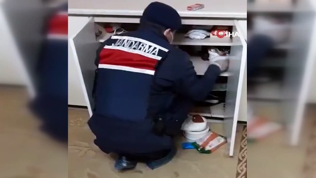 Jandarma Genel Komutanlığı Kayseri'deki DEAŞ operasyonunun görüntülerini yayınladı