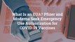 What Is an EUA? Pfizer and Moderna Seek Emergency Use Authorization for COVID-19 Vaccines