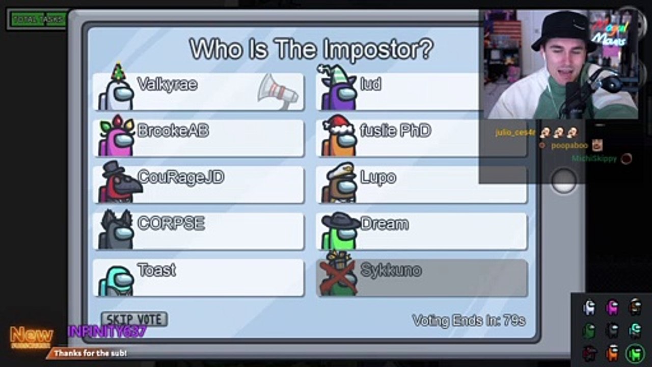 LIVE Sykkuno impression - Among Us