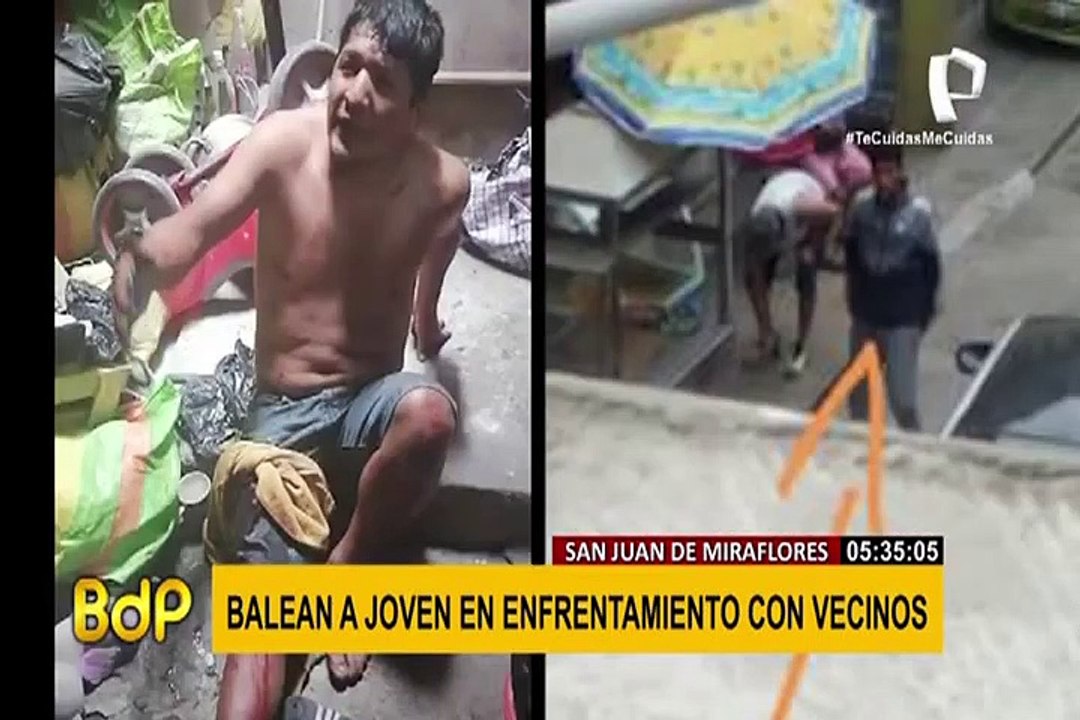 SJM: joven fue baleado en la pierna tras brutal pelea entre vecinos
