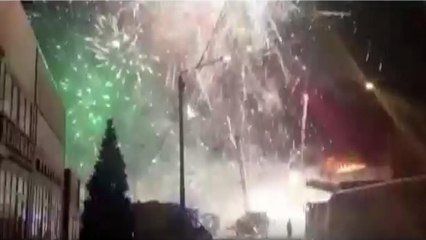 Fireworks factory catches fire in Russia