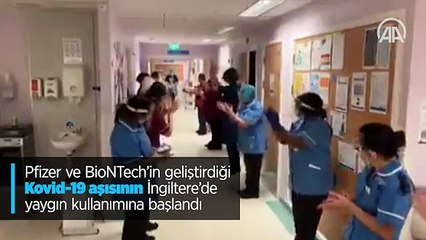 Pfizer ve BioNTech'in geliştirdiği Kovid-19 aşısının İngiltere'de yaygın kullanımına başlandı