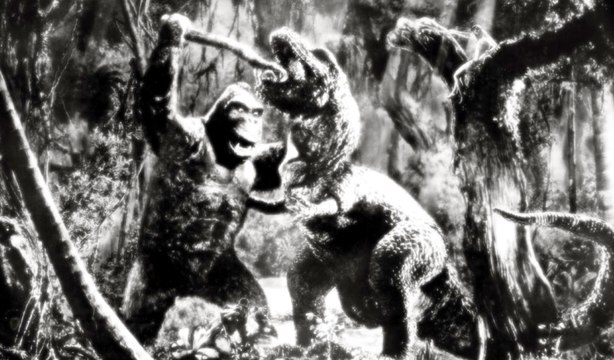 King Kong Movie (1933) - Clip - King Kong's Epic Battle with the T-Rex