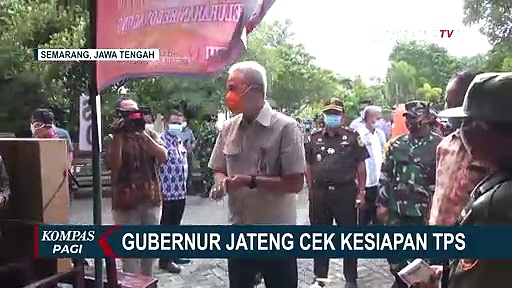 Gubernur Jawa Tengah Ganjar Pranowo Cek Kesiapan TPS
