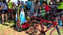 Peregrinos realizaron la tradicional bicicleteada hasta la Iglesia Inmaculada Concepción en Posadas