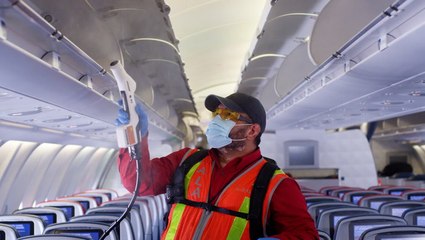 We followed a Delta cleaning crew to see how the airline is sanitizing planes as travel ramps back up