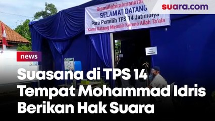 Suasana di TPS 14 Tempat Mohammad Idris Berikan Hak Suara