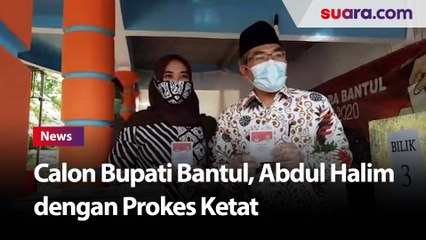 Suasana Pencoblosan di TPS 06, Calon Bupati Bantul, Abdul Halim dengan Prokes Ketat