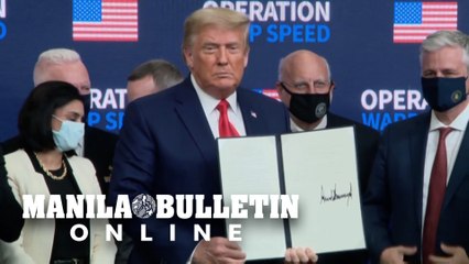 Trump signs decree to ensure vaccines go to Americans first