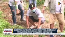 Isang grupo ng mga volunteer, nagtanim ng mga puno sa isang barangay na nalubog sa baha