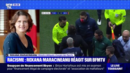 Racisme: pour Roxana Maracineanu, "une fois que les joueurs prennent ça en mains et font bloc, on va tous être obligés d'agir"