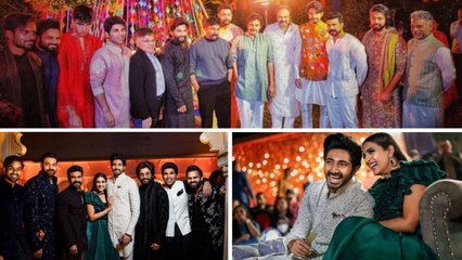 #NiharikaKonidelaWedding : All Mega Heroes In one Frame | Pawan Kalyan| Sangeeth | Viral