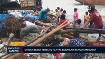 Ombak Besar Terjang Pantai, Sejumlah Bangunan Rusak