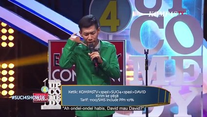 Kompilasi Stand Up David Nurbianto soal Materi Betawi, Bikin David Juara 1 - SUCI 4