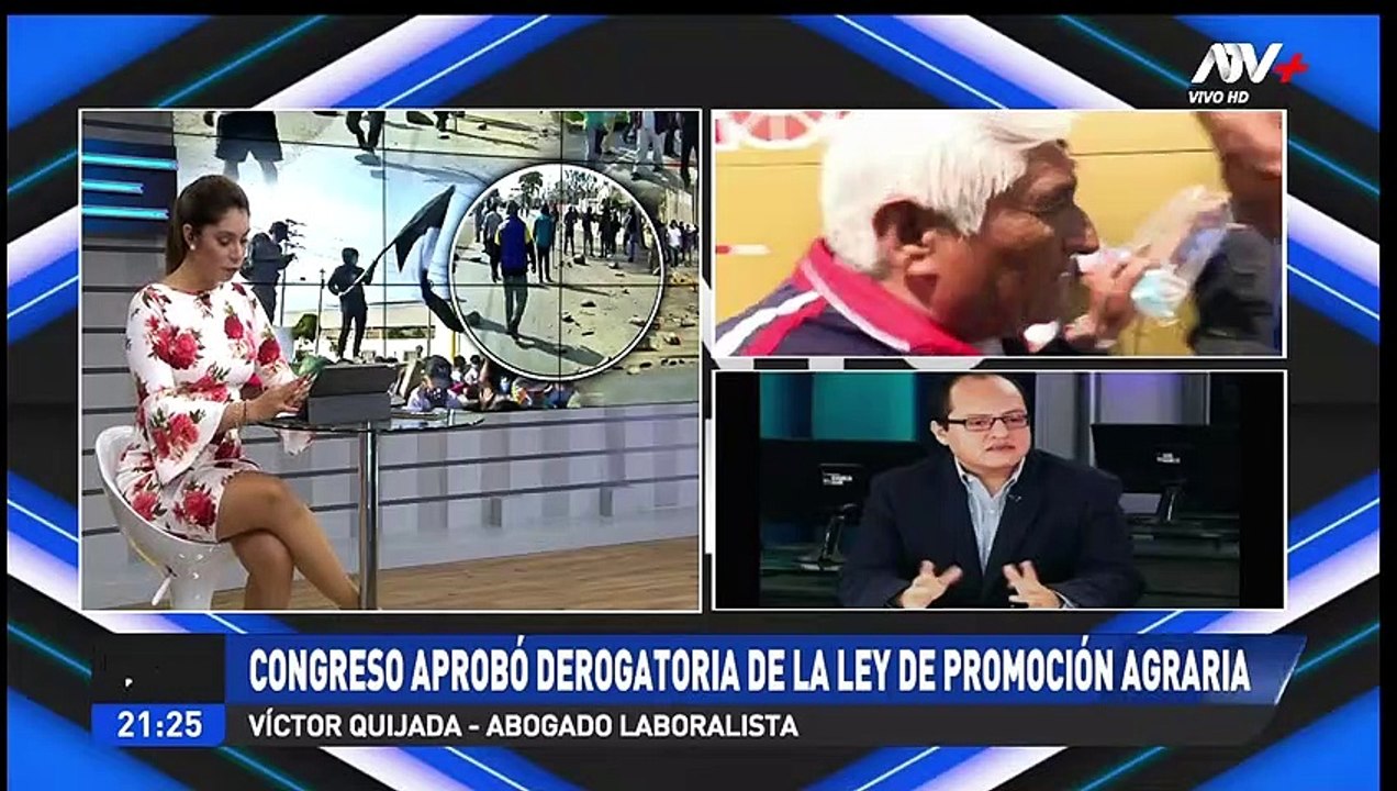 Alicia Retto actualizando las noticias del dia en Punto de vista - atv+ noticias