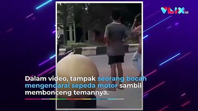 Panik Ditilang Polisi, Bocah Nangis Sampai Buang Motor
