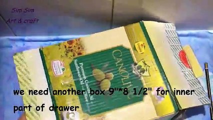D.I.Y Makeup n desk organizer for teenagers best out of waste card board boxes