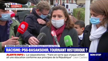 Racisme lors du match PSG-Basaksehir: Roxana Maracineanu "fière que les sportifs se saisissent de ces sujets"