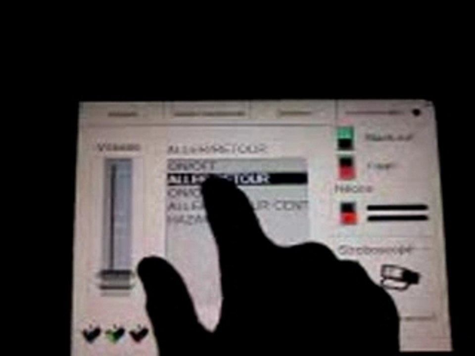Les jeux de lumière pilotés par écran tactile
