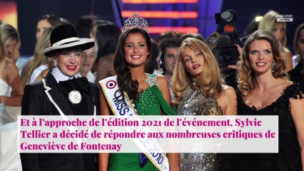 Miss France - Geneviève de Fontenay : Sylvie Tellier responsable de son départ ?  Elle répond