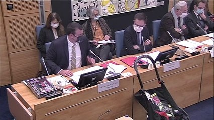 Christophe Blanchet (MoDem) présente le rapport de la mission d'évaluation sur la lutte contre la contrefaçon