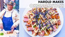 Harold Makes Steak Okonomiyaki (Japanese Pancake)