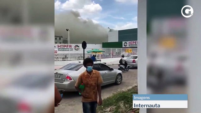 Parte de supermercado pega fogo em São Mateus