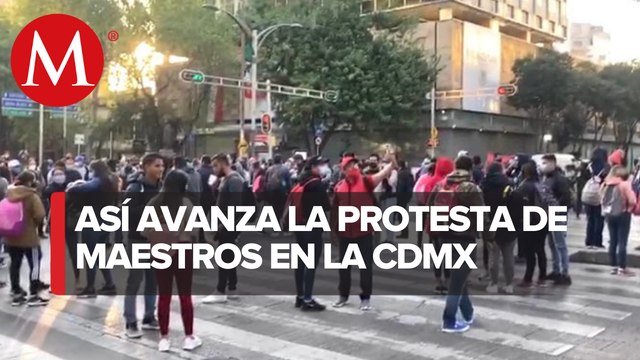 En CdMx, maestros de la CNTE bloquean Paseo de la Reforma