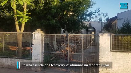 En una escuela de Etcheverry 25 alumnos no tendrán lugar