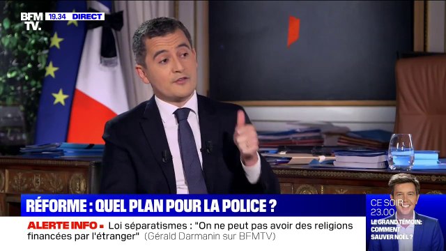 Gérald Darmanin: La police de la République n'a pas à être raciste (...) mais je me refuse à condamner la Police nationale et la Gendarmerie nationale
