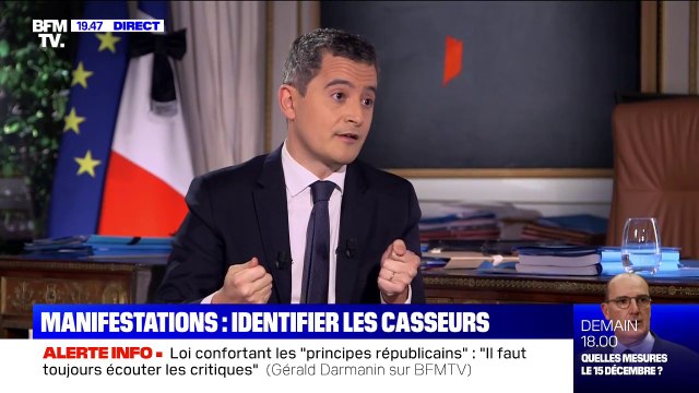Gérald Darmanin: Les violences policières n'existent pas telles qu'on l'imagine
